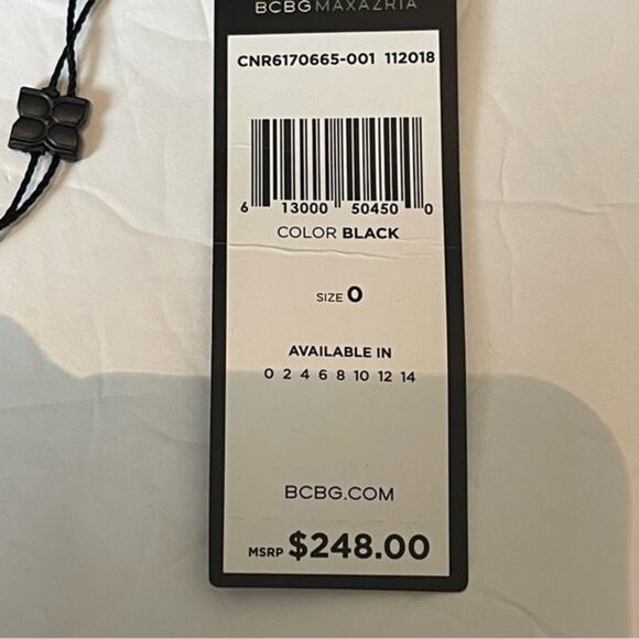 BCBGMaxAzria One Shoulder Metallic Black BodyCon Party‎ Event Dress NWT Size 0 - Picture 9 of 14